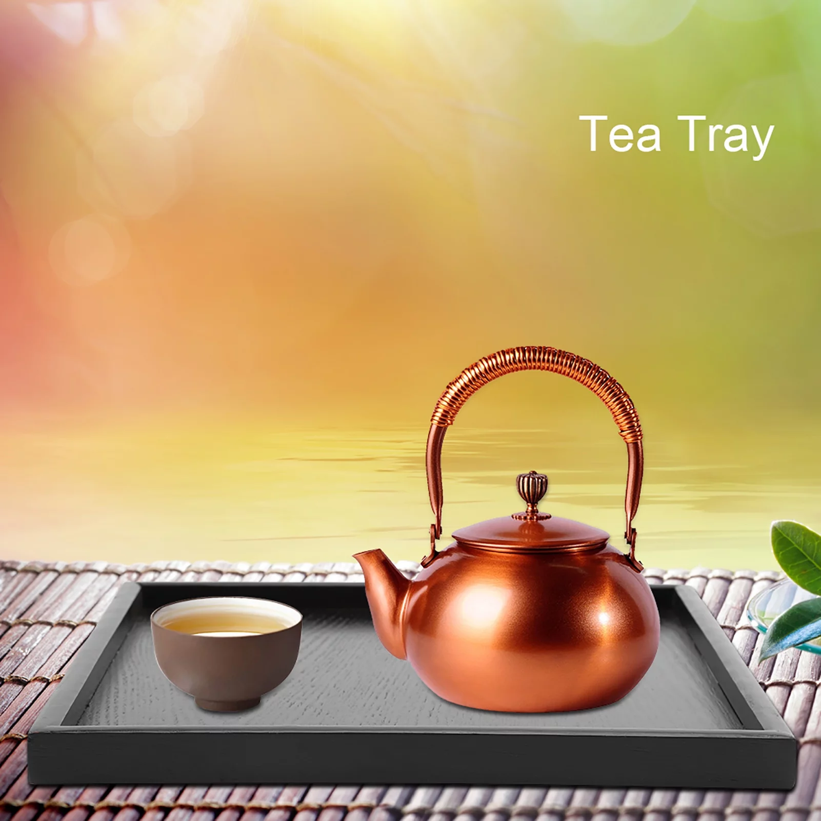 Rectangle Shape Solid Wood Tea Coffee Snack Food Meals Serving Tray Plate Restaurant Tray(30x30)