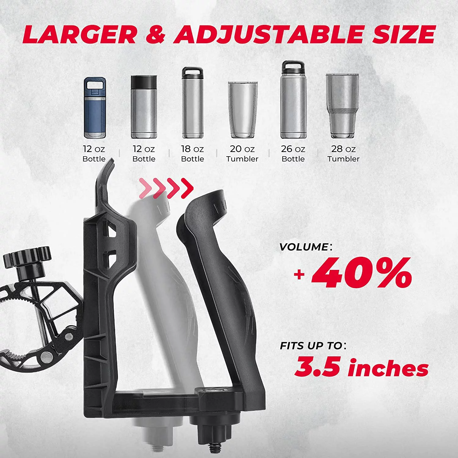 Kemimoto Motorcycle Bicycle Beverage Water Bottle Cage Drink Cup Holder Quick Release Bike Bottle Rack