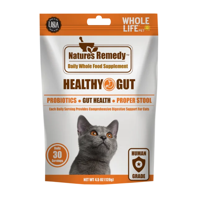 Whole Life Pet Nature’s Remedy Healthy Gut Whole Food Supplements For Cats, 4.5oz