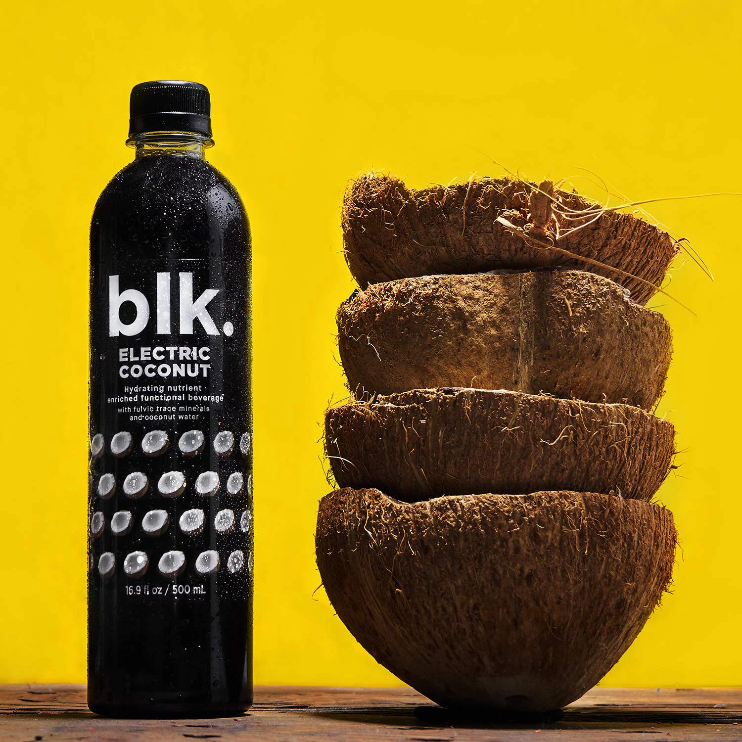 blk. Electric Coconut Fulvic Enriched Water 16.9oz / 500mL (12 Pack)