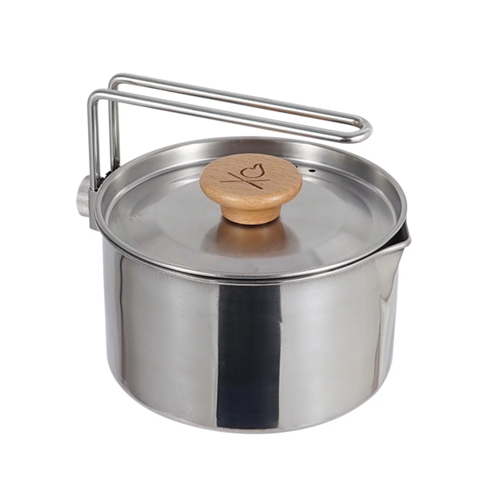 1L Large Capacity Portable Camping Kettle for Boiling Tourism Cooking Tableware Tea Pot for Gear Outdoor Hiking Survival Travel