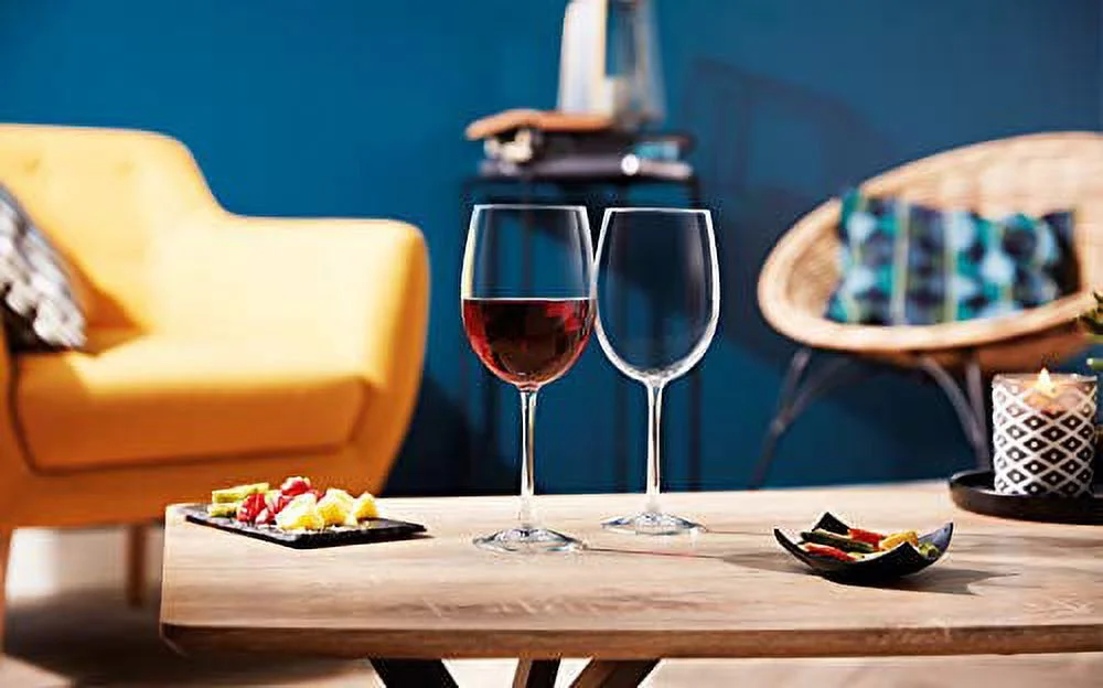 Arc International Luminarc Cachet 19 Ounce White Wine Glass 4-Piece Set, Tulip, Set of 4, Clear