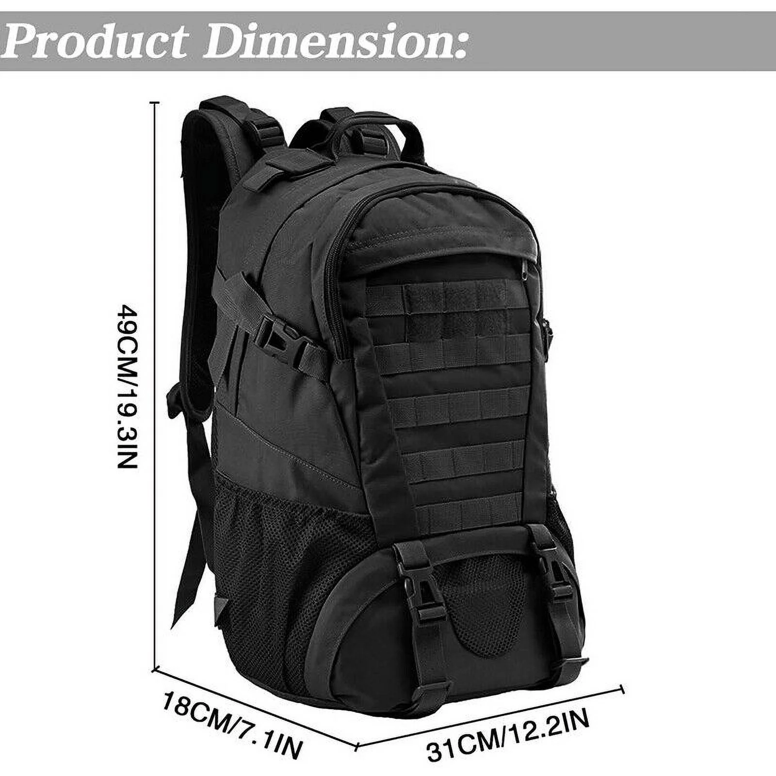 Military Tactical Backpack Army Molle Bag Out Bag Rucksack Travel Camping Hiking