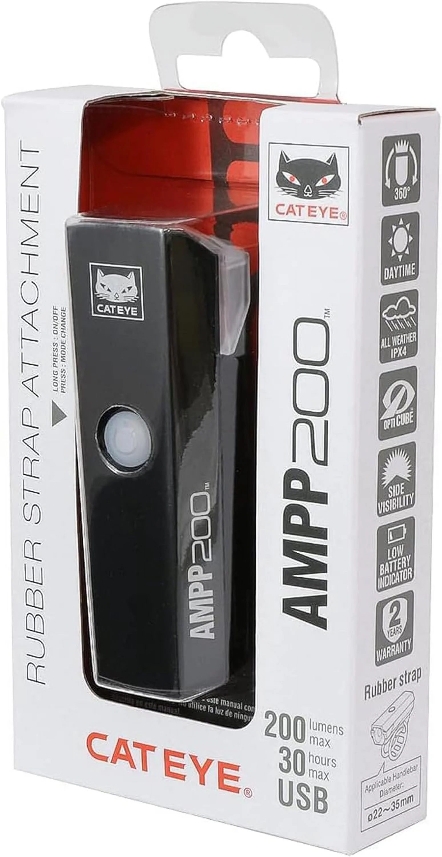 AMPP USB Rechargeable Bike Headlight