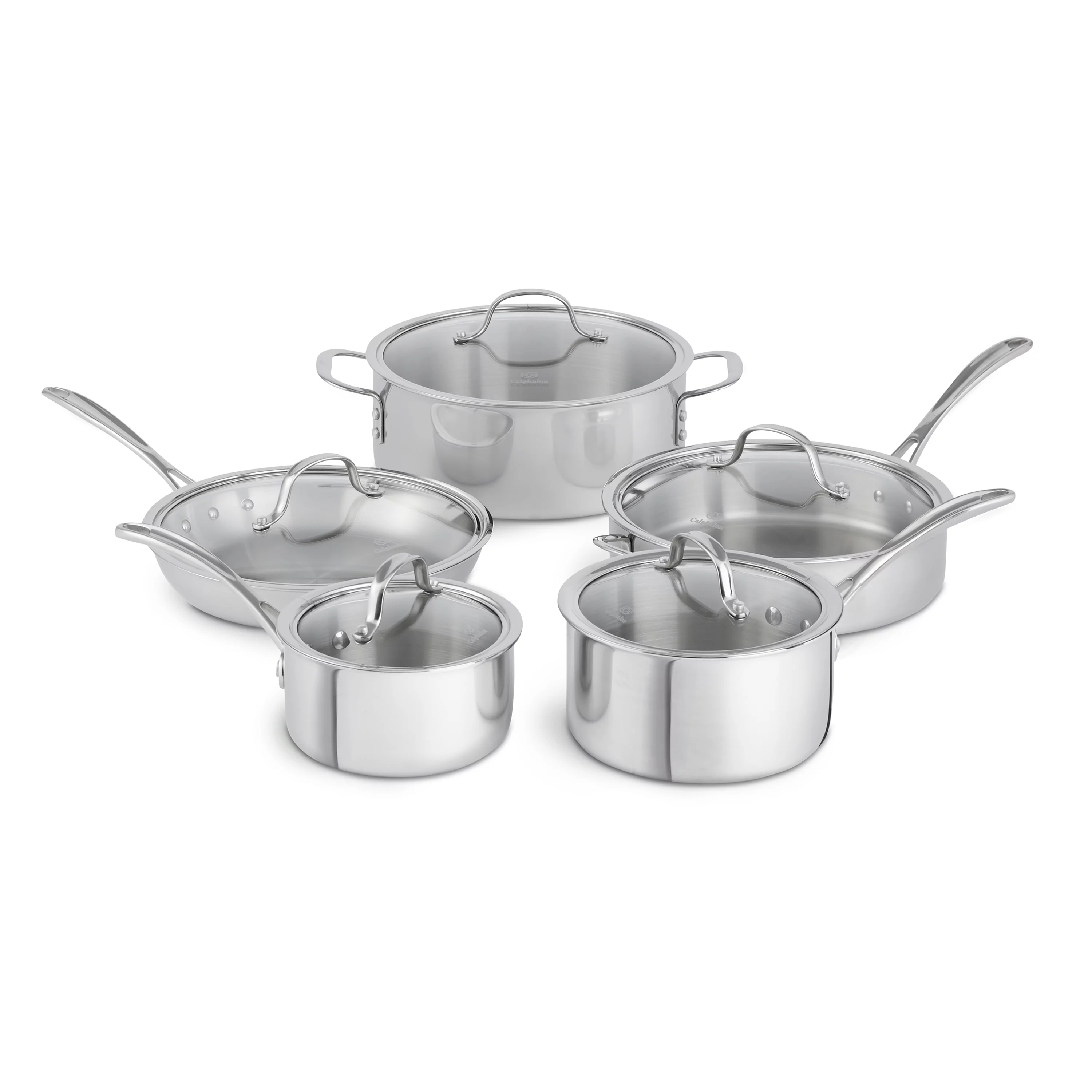 Calphalon Tri-Ply Stainless Steel 10-Piece Cookware Set