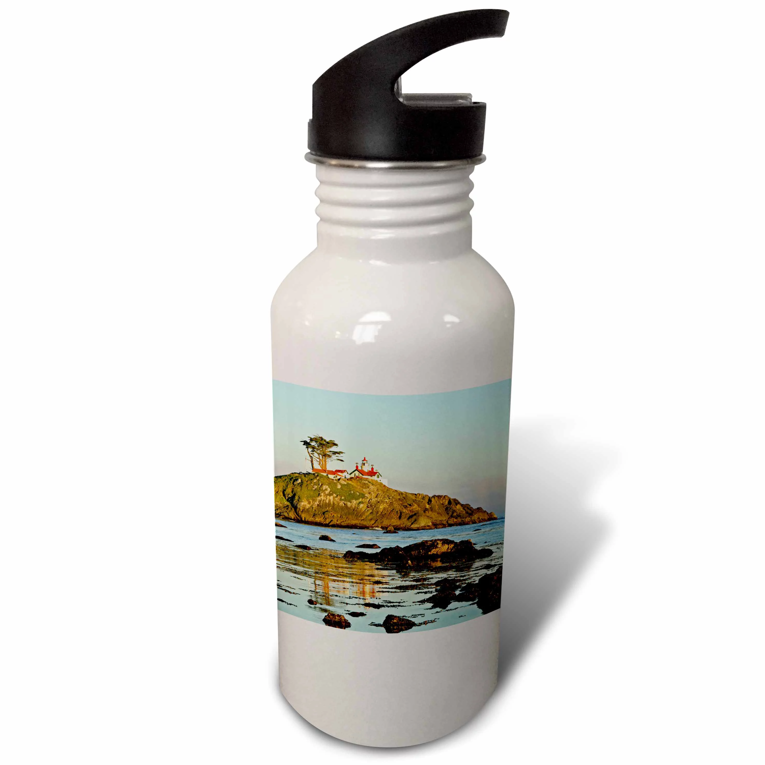 Battery Point Lighthouse Crescent City, California - US05 MGI0353 - Mark Gibson 21 oz Sports Water Bottle wb-88530-1