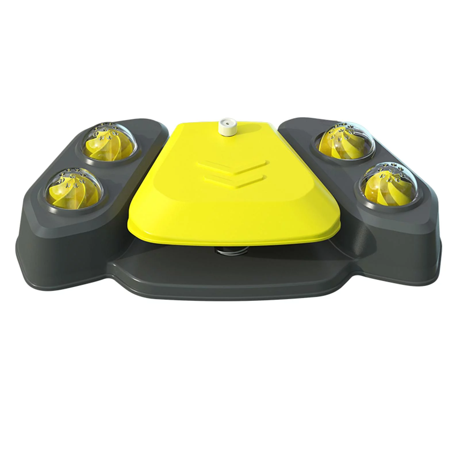 Outdoor Pet Drinking Step on Sprinkling Toys All Breed Dogs Pets Supplies Waterer Sprinkler Shower Interactive Watering Fountain , Grey Yellow