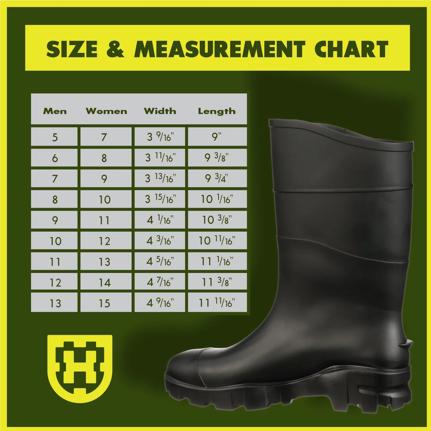 George Unisex General Purpose Rubber Rain Work Boot
