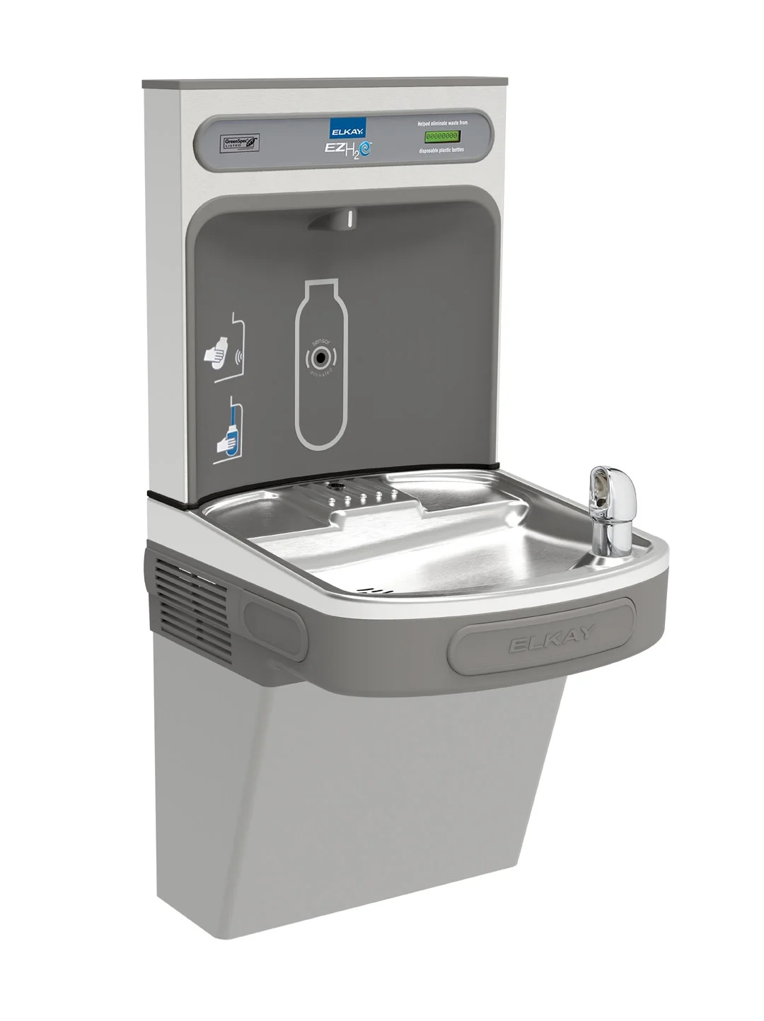 Elkay Ezsdwsvrlk Ezh2o Wall Mount Drinking Fountain And Bottle Filling Station
