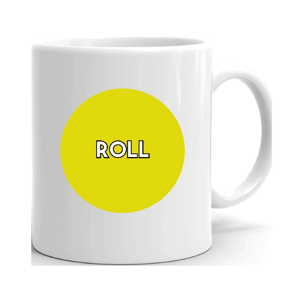 Yellow Dot Roll Ceramic Dishwasher And Microwave Safe Mug By Undefined Gifts