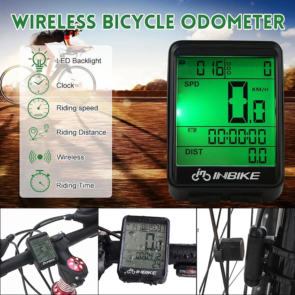 YOHOME Bicycle Computer Waterproof Wireless LCD Odometer Bicycle