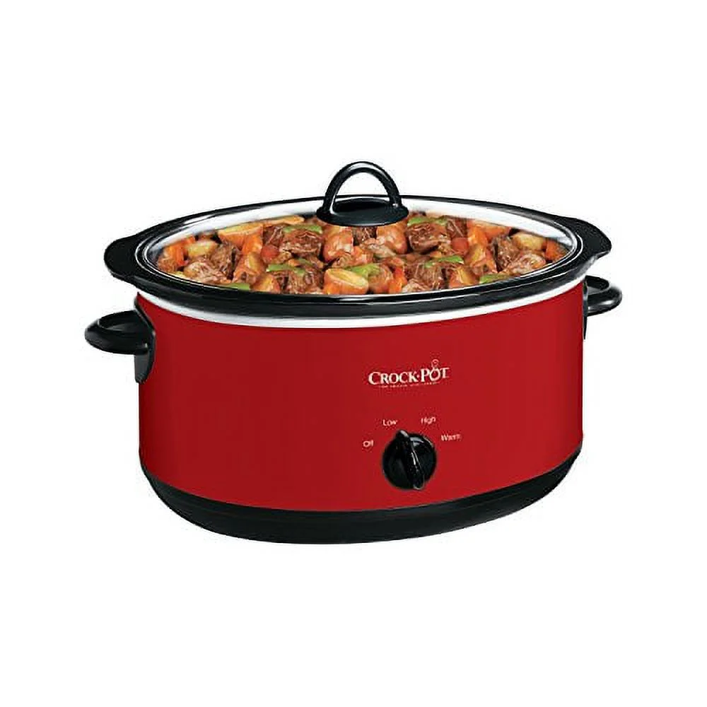 Used Crock-pot Express Crock Slow Cooker, 8 quart, Red