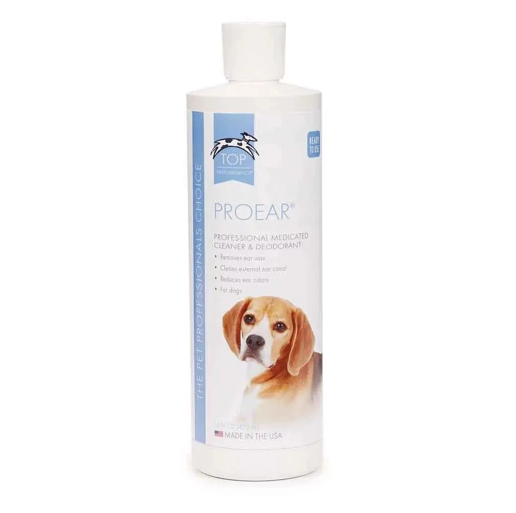 Pro Ear Professional Effective Medicated Dog and Cat Ear Cleaner Choose Size (16 oz)