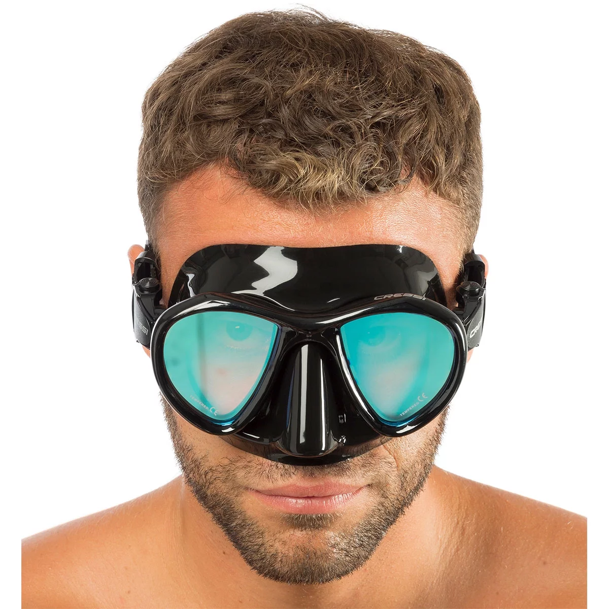 Cressi Gara Modular Set Diving Mask Combo (Black, EU 44/45 | US Man 11/11.5 | US Lady 12/12.5)