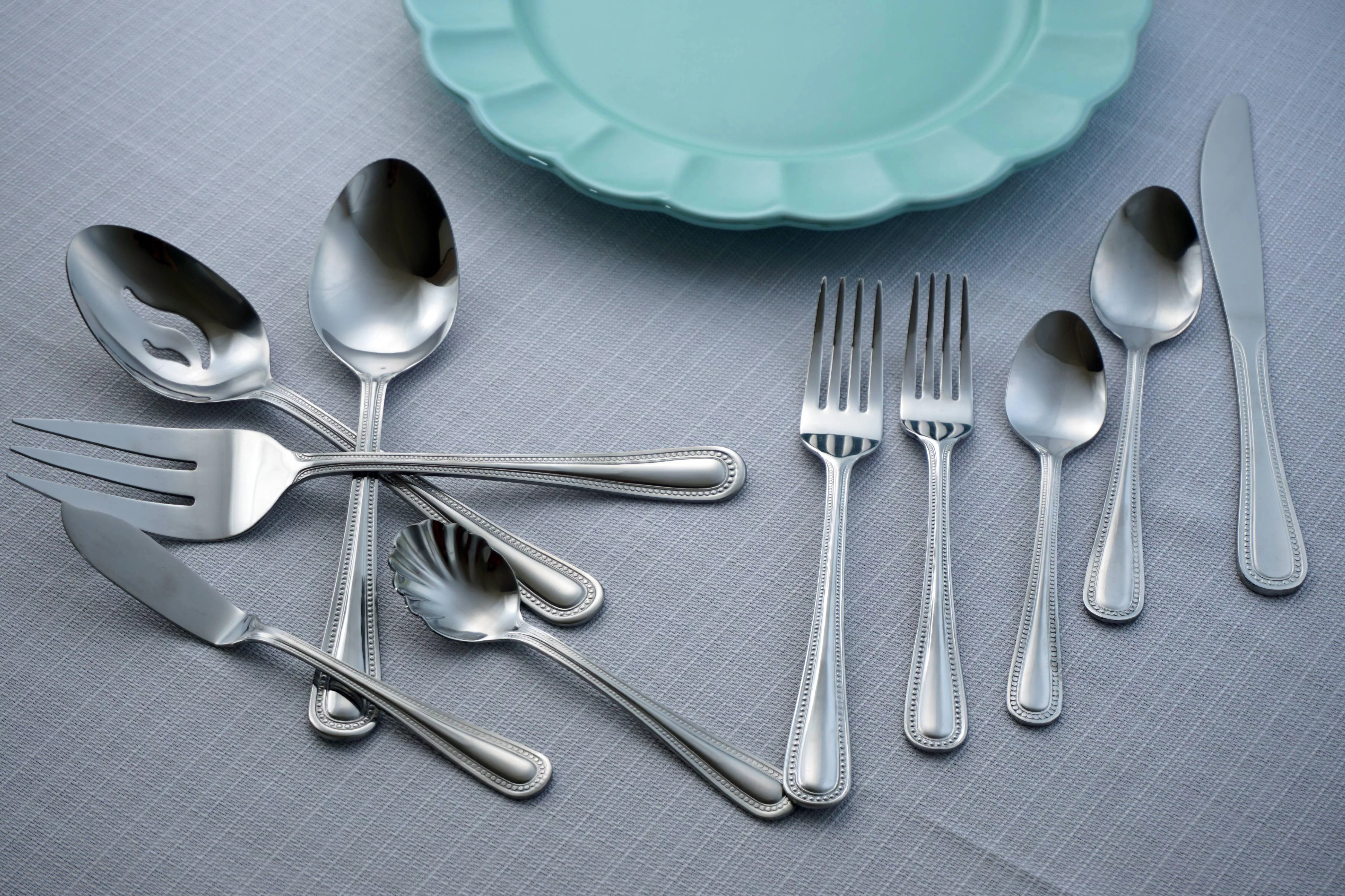 Mainstays Mallory 45 Piece Stainless Steel Flatware Set