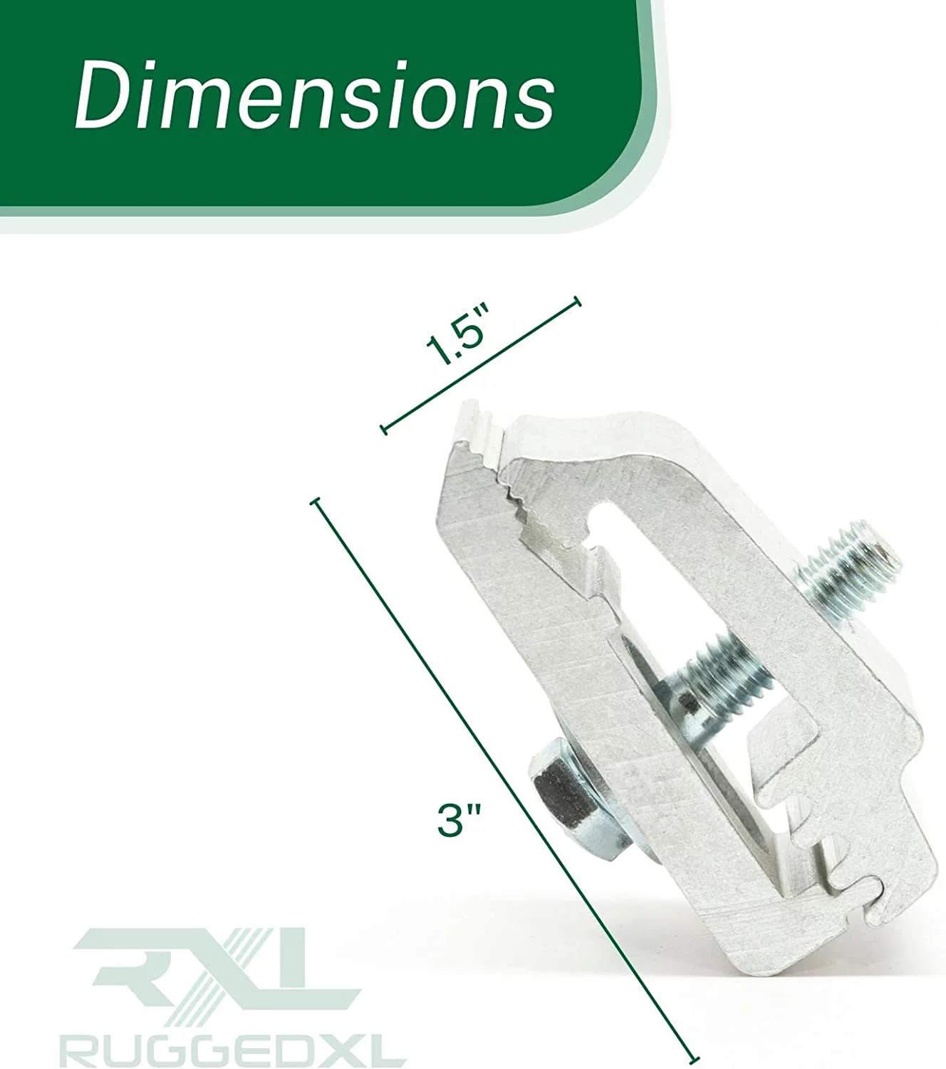 RuggedXL Low Pro Aluminum Mounting Clamps Truck Cover, Cap, Camper - Set of 6