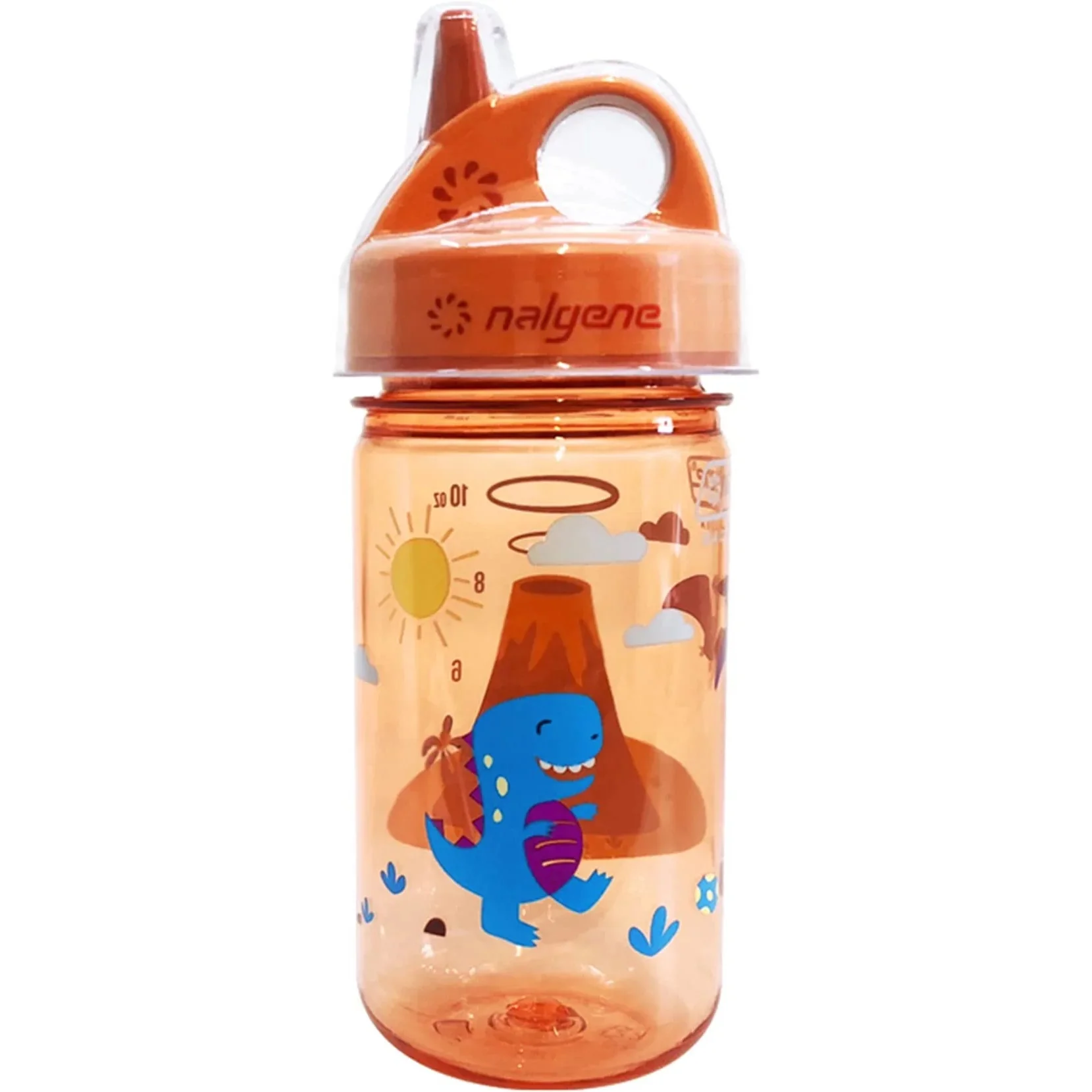 Nalgene 12oz Kids Grip-N-Gulp Sustain, Orange Volcano (w/ Cover) (2nd)