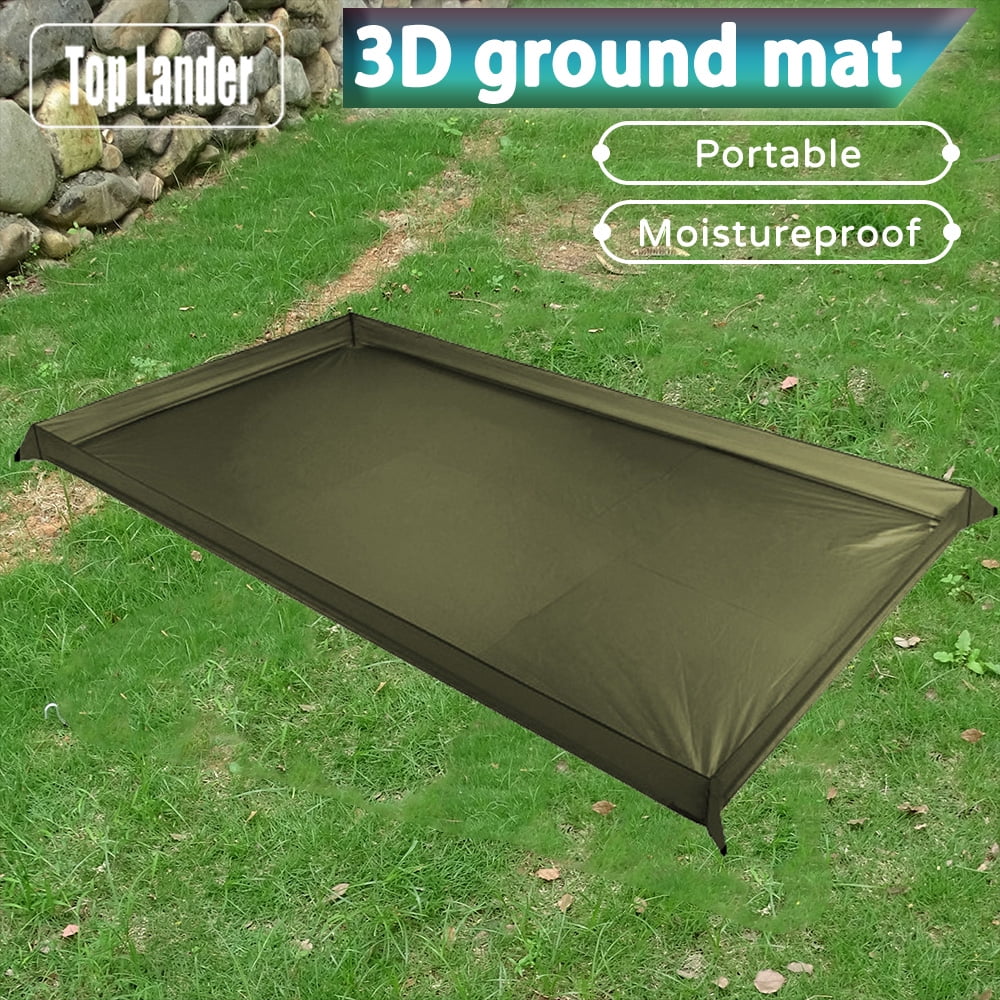 3D Ultralight Tent Footprint Waterproof Camping Tarp Mat Picnic Blanket Ground Sheet Green 6.8x3.9ft
