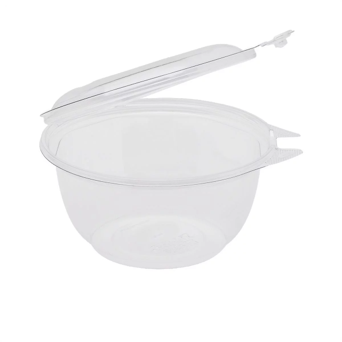 Karat 32oz PET Plastic Tamper Resistant Hinged Salad Bowl with Dome Lid - 240 sets
