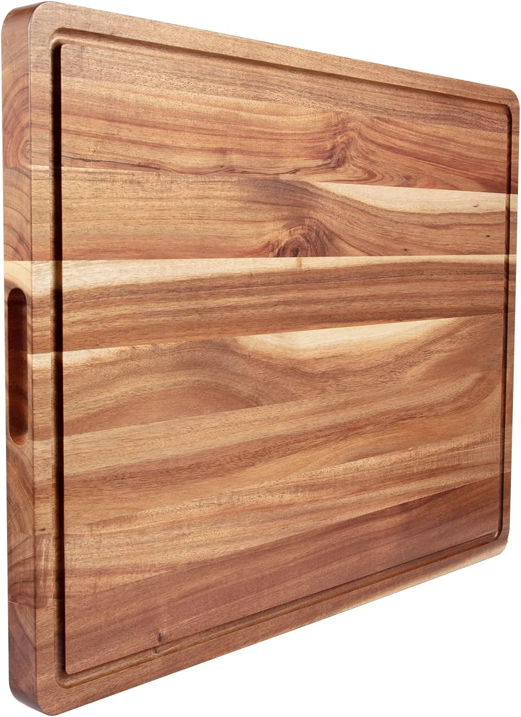 Homhougo Large Acacia Wood Cutting Boards for Kitchen, 24 x 18 Inch Extra Large Wooden Cutting Board with Juice Groove, Reversible Butcher Block Cutting Board for Meat and Veggies