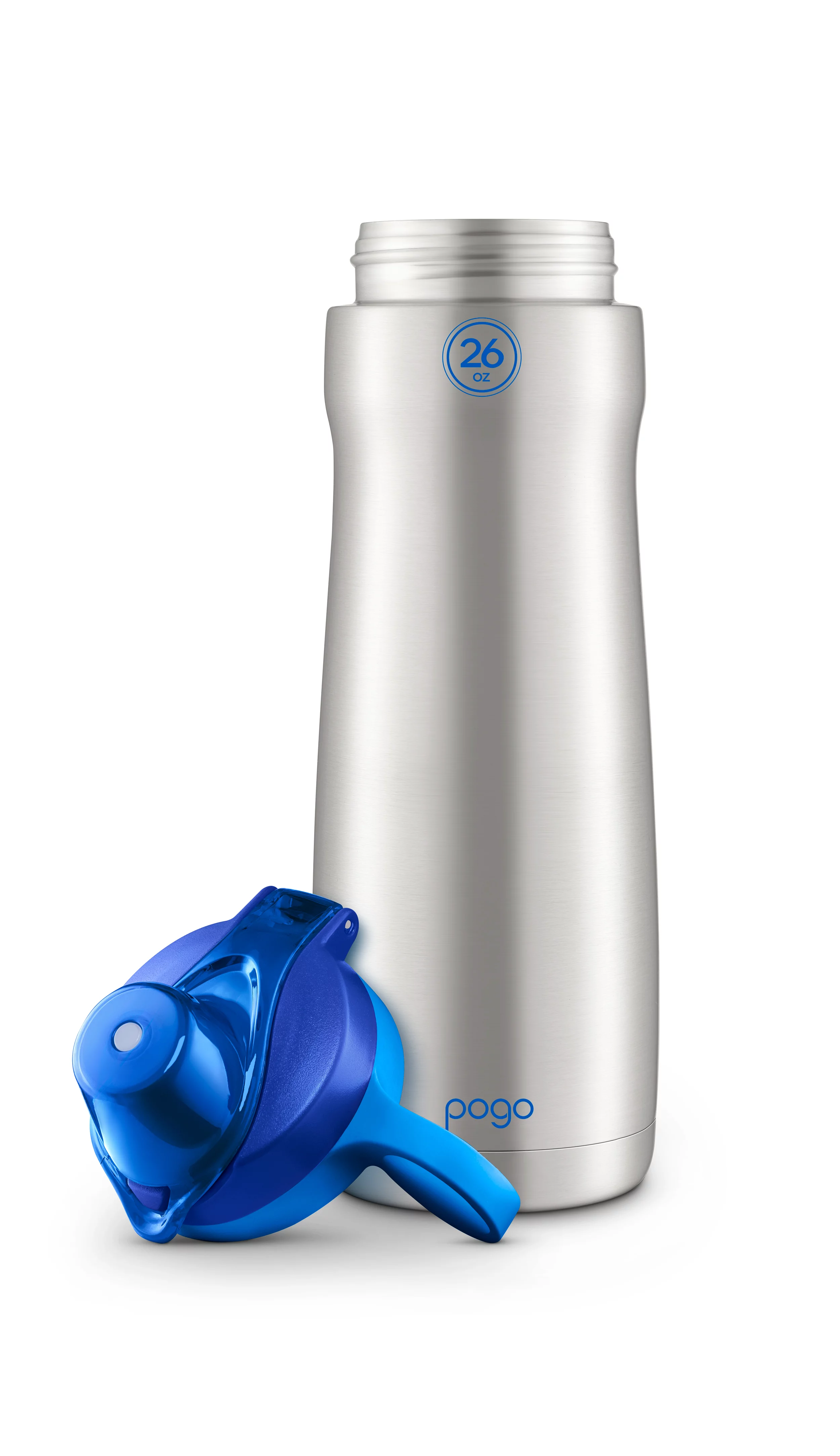 Pogo Vacuum Stainless Steel Water Bottle with Chug Lid, Blue, 26 oz.