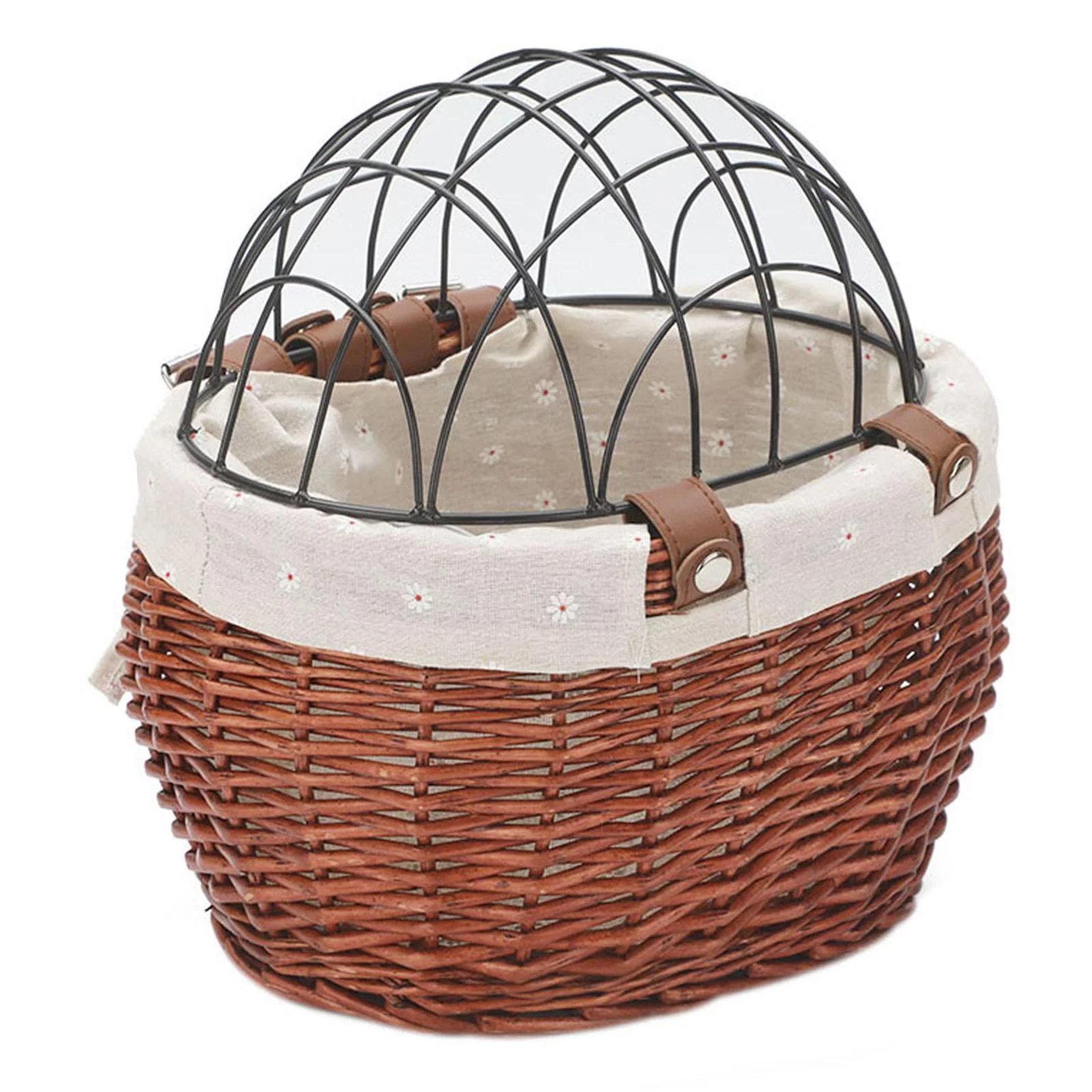 Front Basket Handlebar Baskets for Bikes Camping Brown