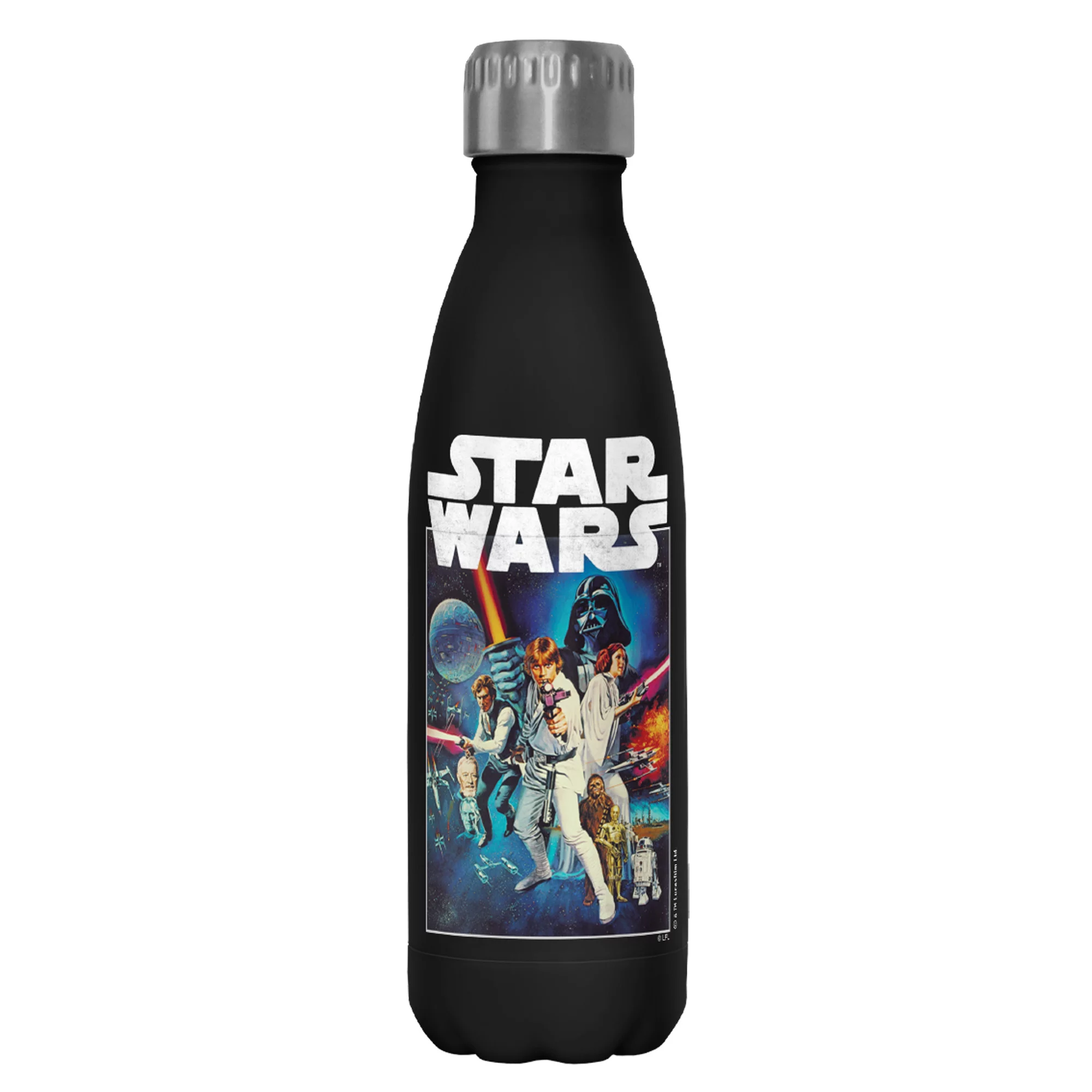 Star Wars Classic Poster  Stainless Steel Water Bottle Black 17 oz.