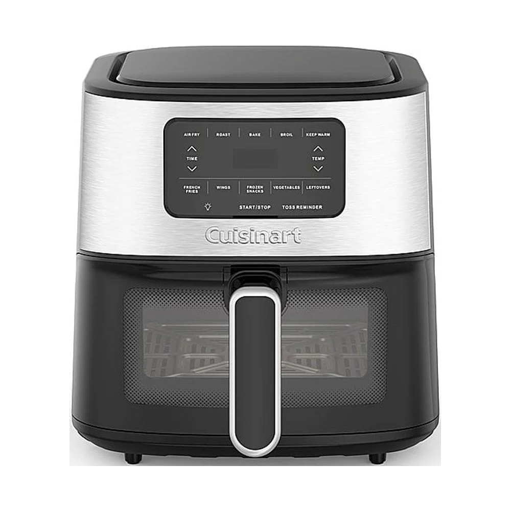 Basket Air Fryer - Stainless Steel and Black