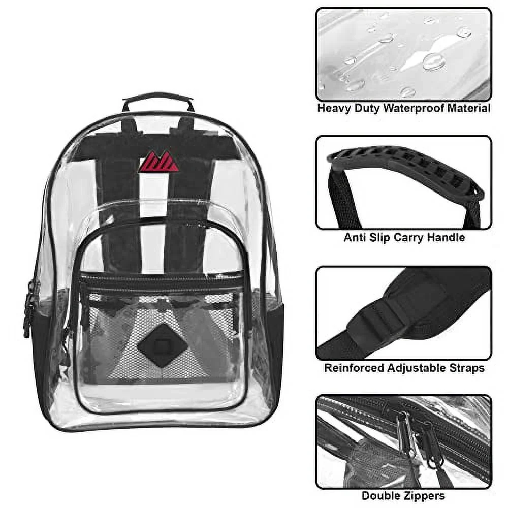 Trailmaker Clear Backpack, Black