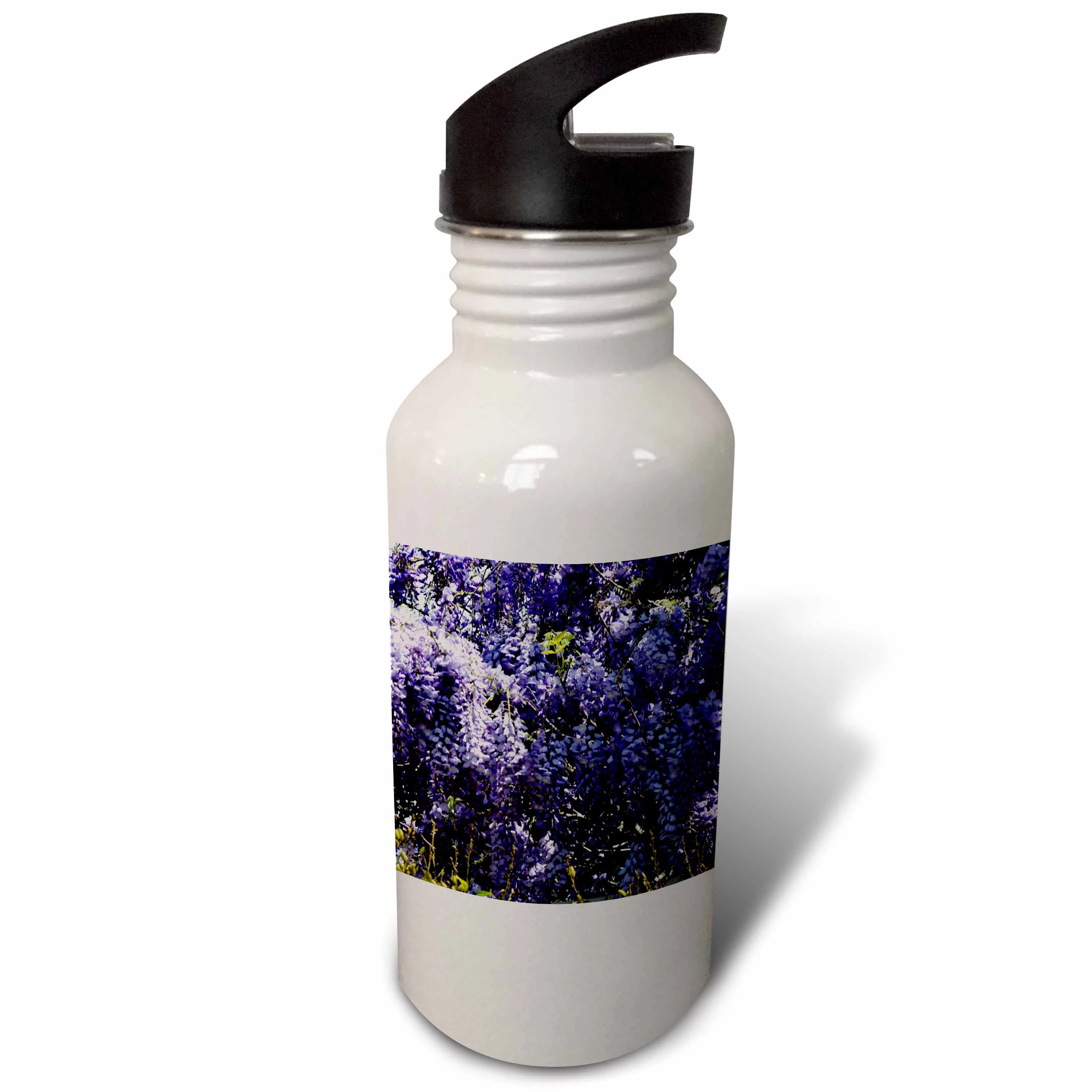 A patch of beautiful purple wisteria 21 oz Sports Water Bottle wb-161007-1