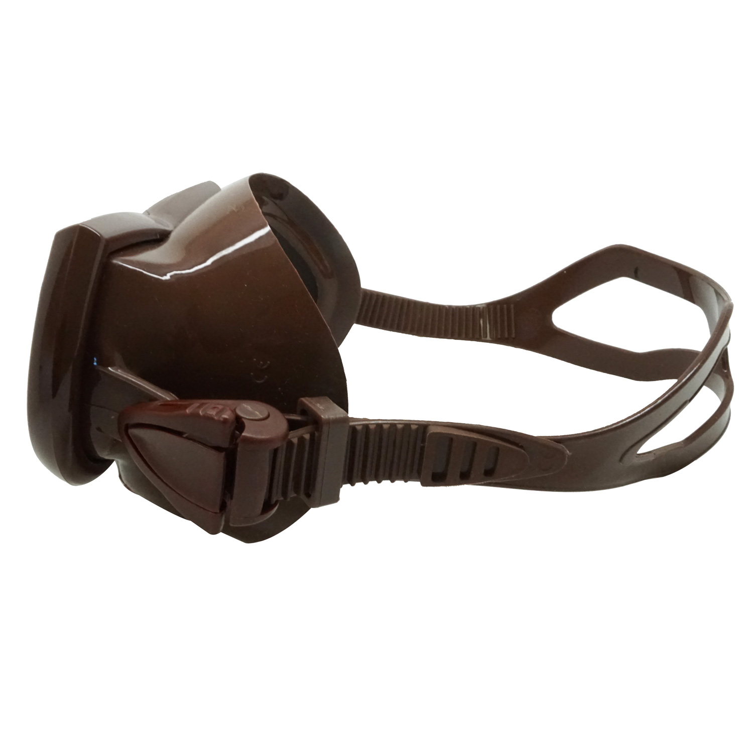 Palantic Spearfishing Free Dive Low Volume Brown Mask With Mirror Coated Lenses