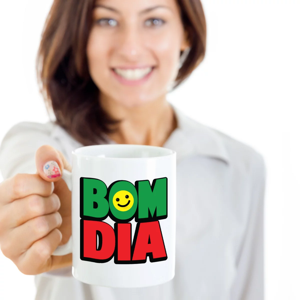 Bom Dia Coffee & Tea Mug, Kitchen Table Décor, Dinnerware, Dishes, Products, Accessories & Novelty Giftables For Portuguese American, Brazilian, European Or Men & Women From Portugal (11oz)