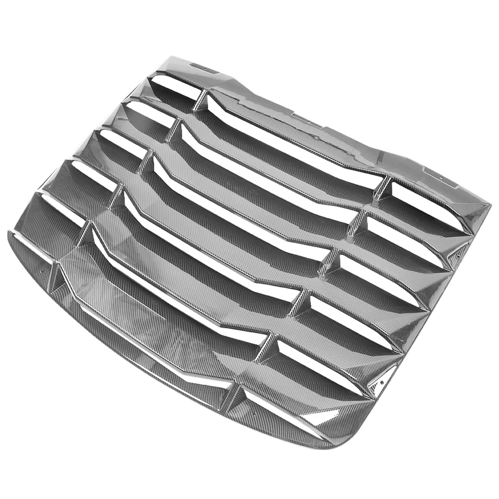 Ikon Motorsports Compatible with 03-08 Nissan 350Z IKON Style Rear Window Louver Sun Shade Cover Windshield Vent CFL 2003 2004 2005 2006 2007 2008