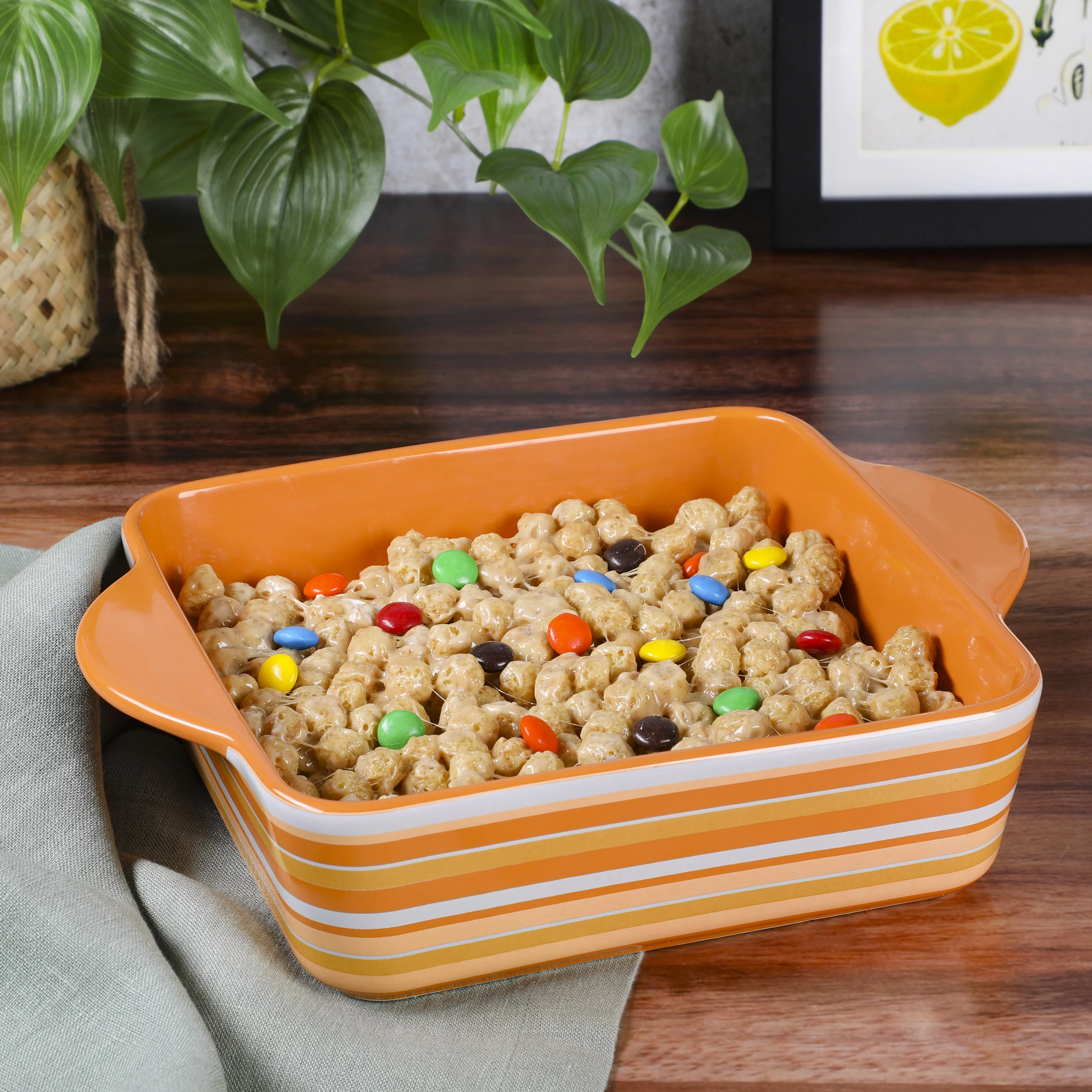 Wanda June Home Big Mistake Orange 8-inch Stoneware Baking Dishby Miranda Lambert