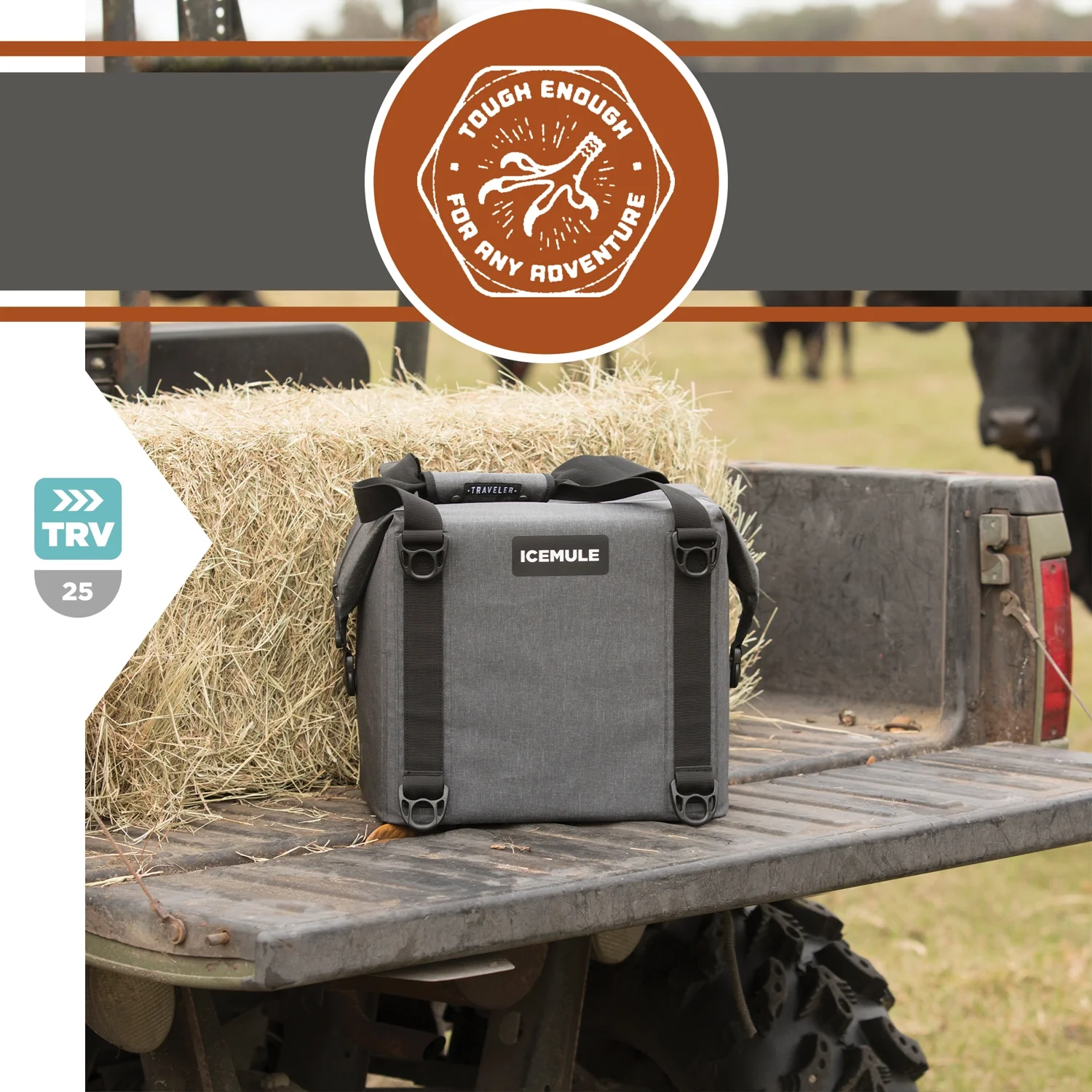 IceMule Traveler 25 Liter 20 Can Soft Insulated Waterproof Backpack Cooler Bag