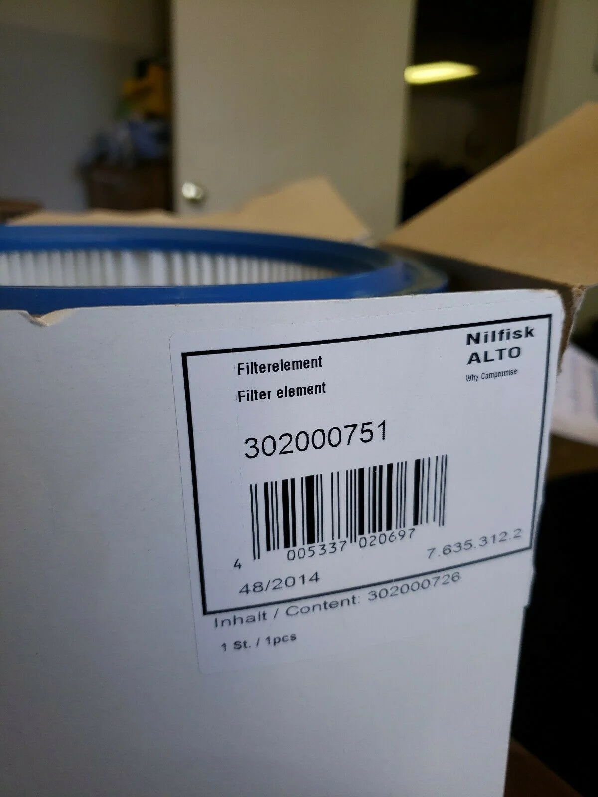 NILFISK ADVANCE  Alto Attix IVB5, IVB7 & IVB9 Vacuum Filter Element (302000751)