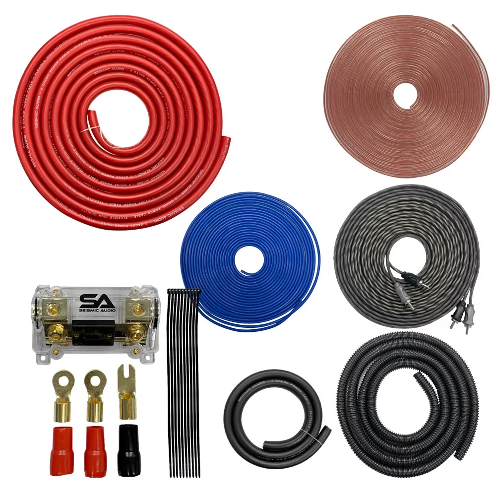 0 Gauge Car Audio Amplifier Installation Wiring Kit - Max 4000 Watt