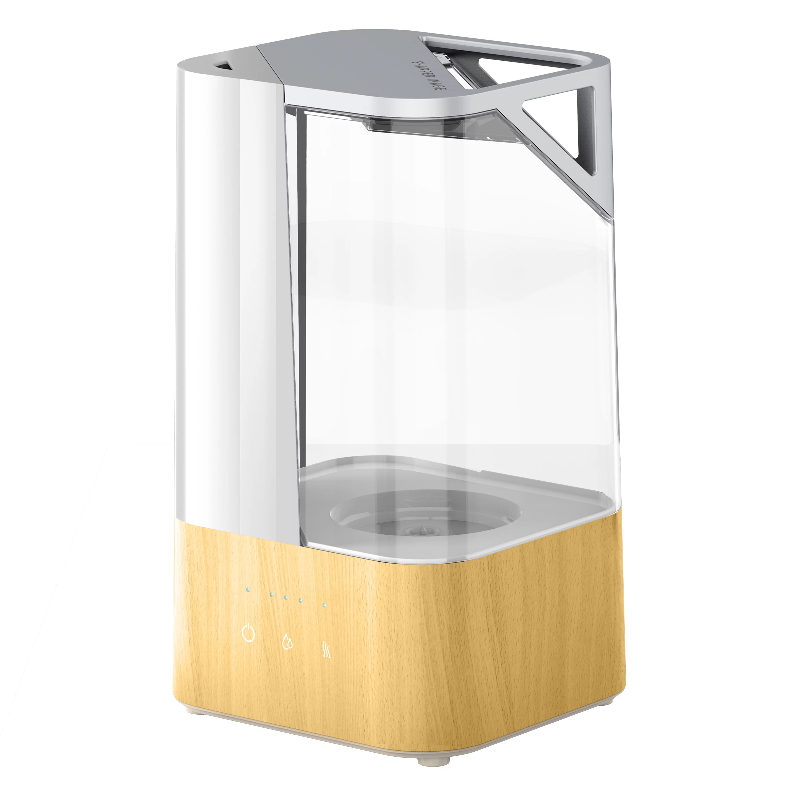Sharper Image UHS2 Ultrasonic Humidifier, Whisper-Quiet, Warm or Cool Mist, 3 Settings, Filter Free