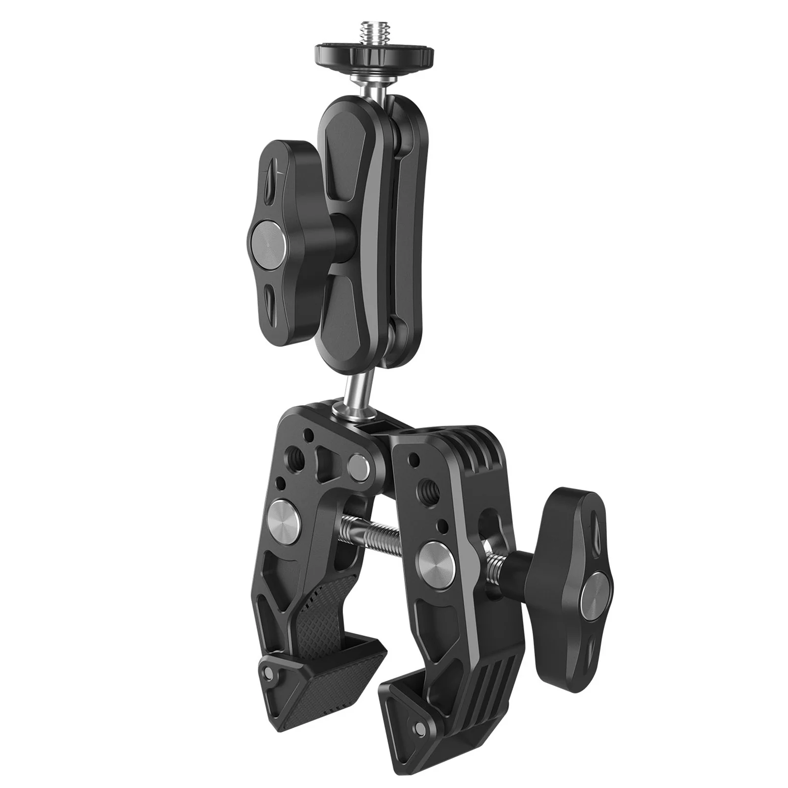 TELESIN SC-001 Handlebar Adapter Mount, Multi-functional Clamp, Dual Rotatable Ballhead, Aluminum Alloy, 2kg Load Bearing