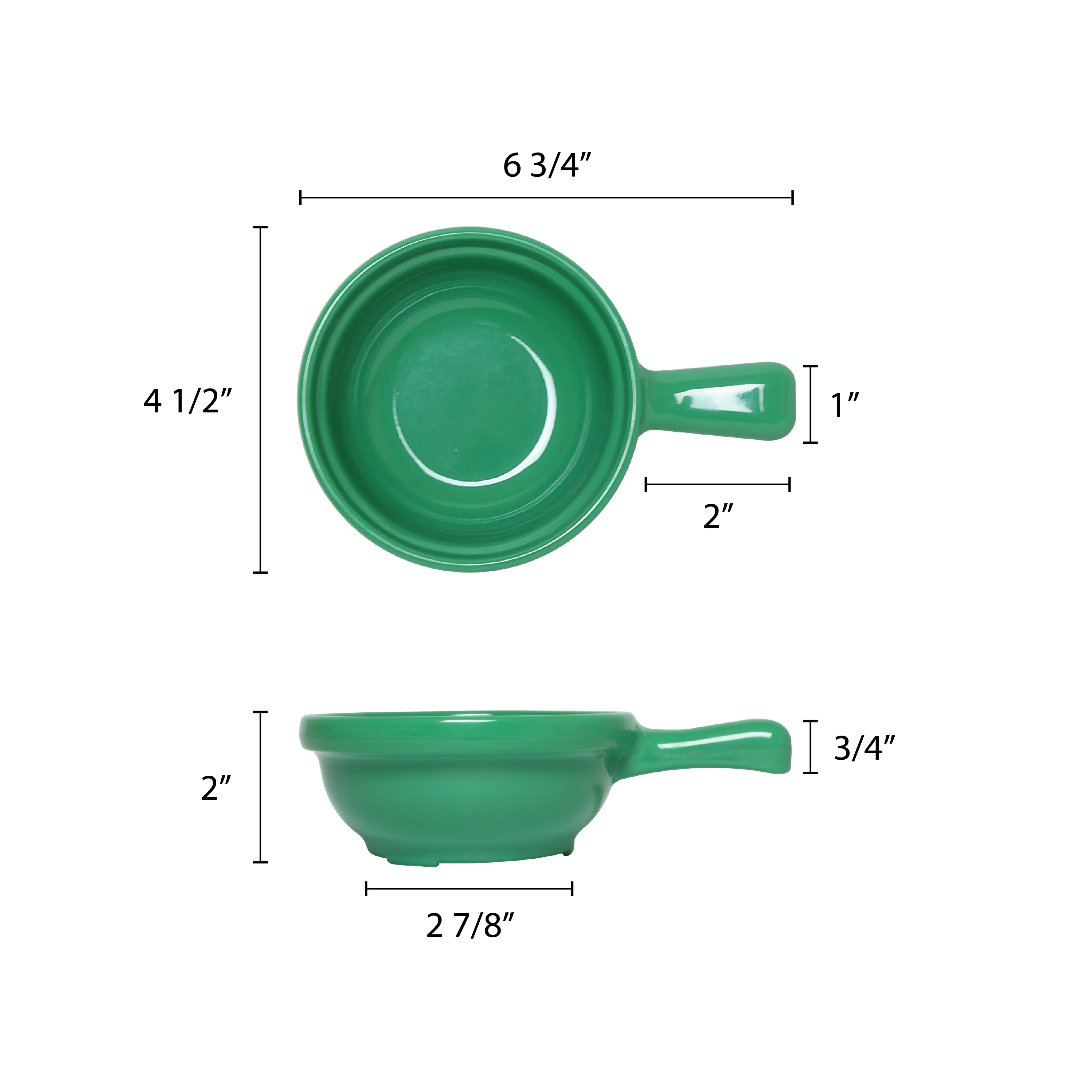 Excellante Color Green Melamine Dinnerware Collection 10 oz., 4-1/4