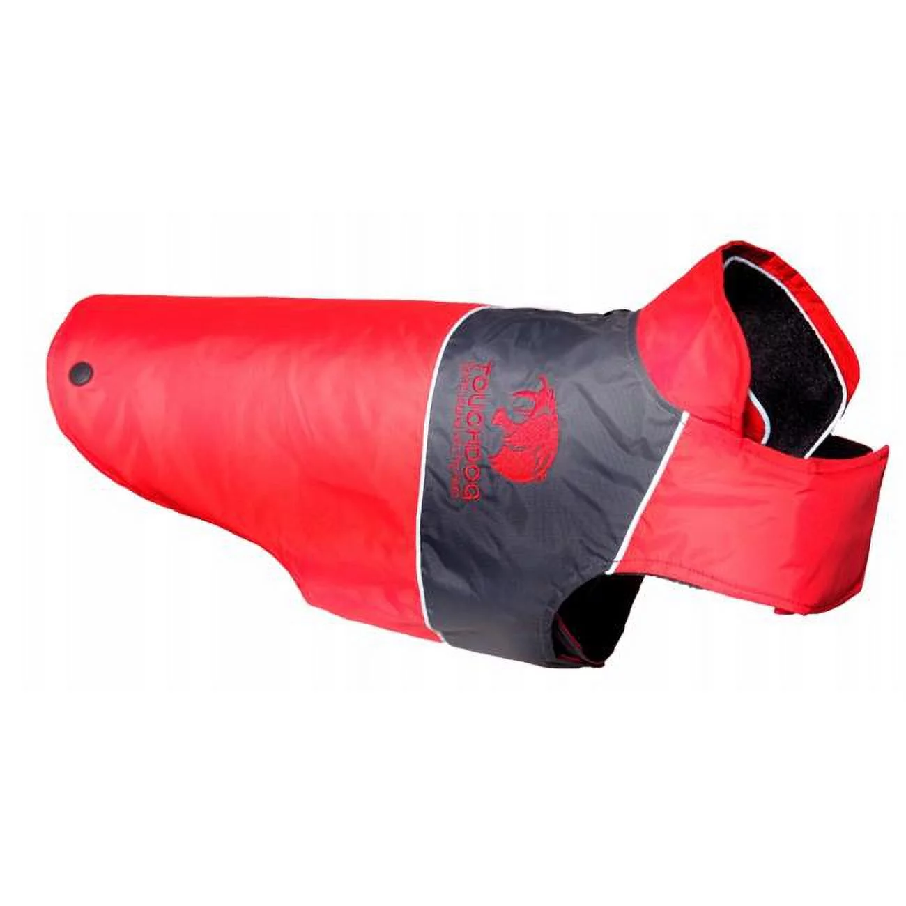 Pet Life  Touchdog Lightening-Shield Waterproof 2-in-1 Convertible Dog Jacket with Blackshark technology- Red - Extra Large