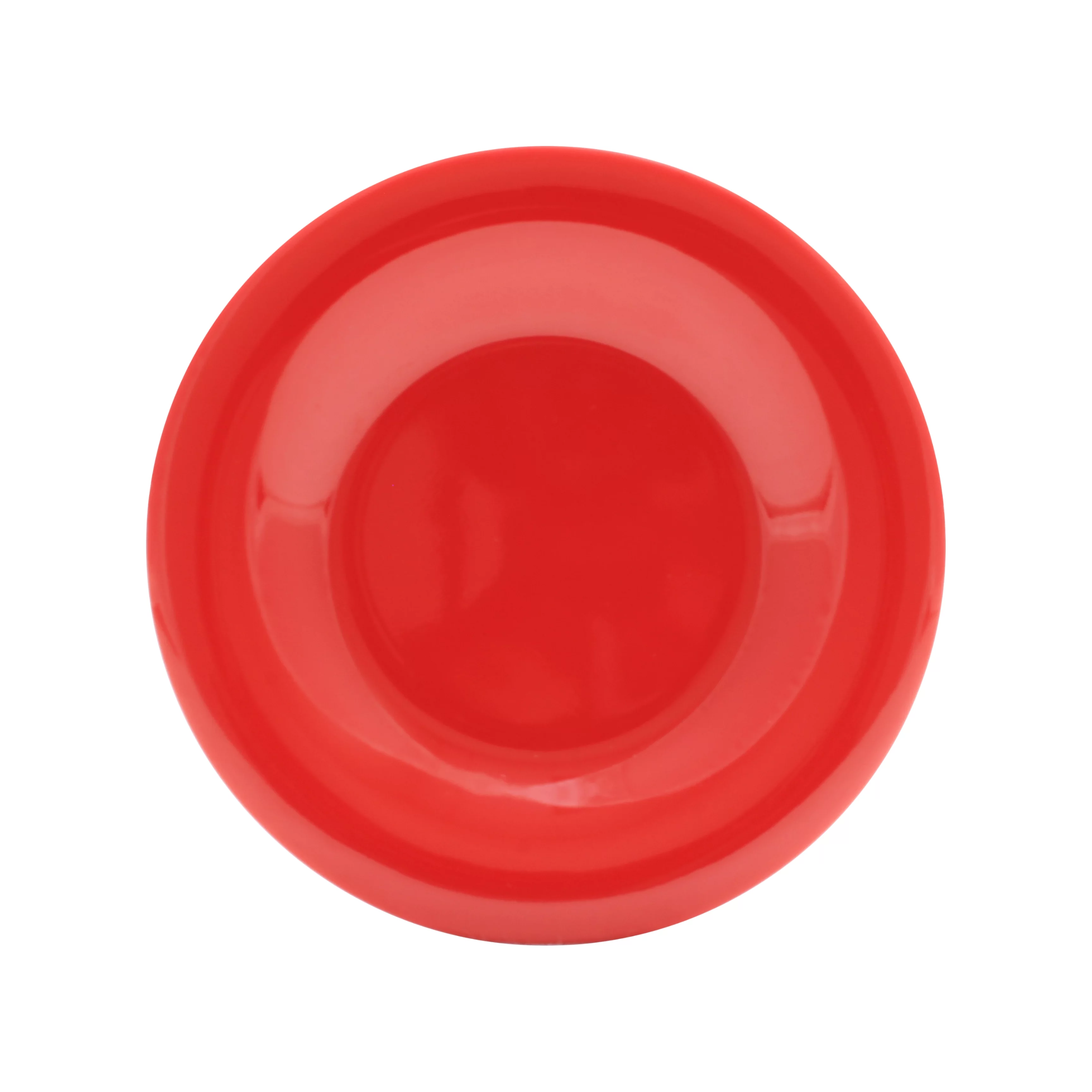 Excellante Color Pure Red Melamine Dinnerware Collection 9 Inch Wide Rim Round Plate, Comes in Dozen