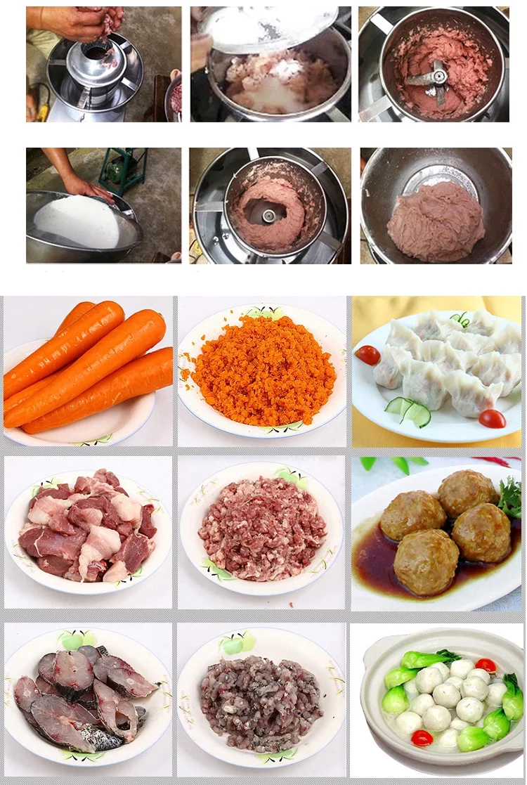 INTSUPERMAI Electric Meat Paste Meat Puree Beating Machine Stainless Steel