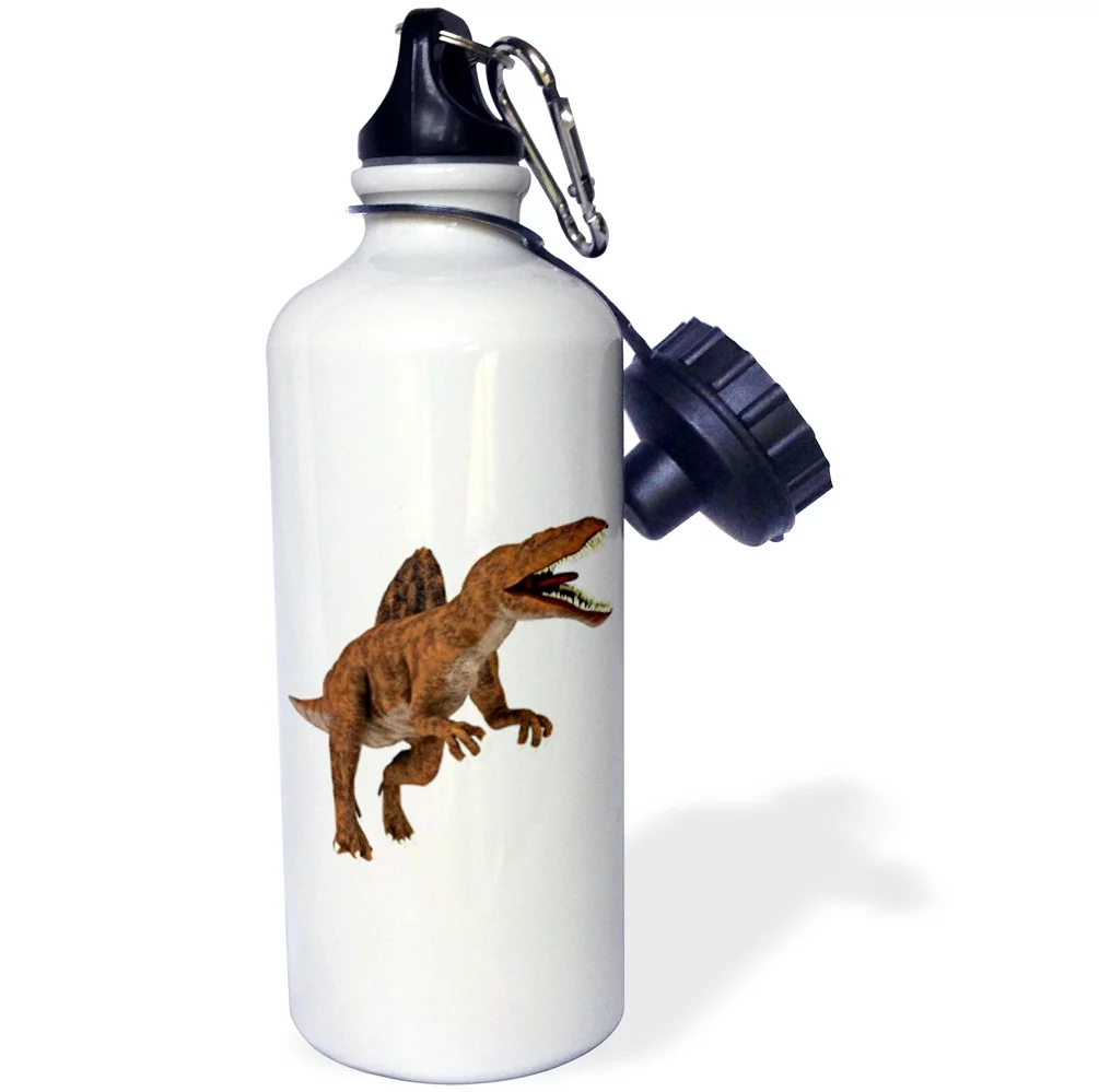 A Spinosaurus dinosaur attacking 21 oz Sports Water Bottle wb-178771-1
