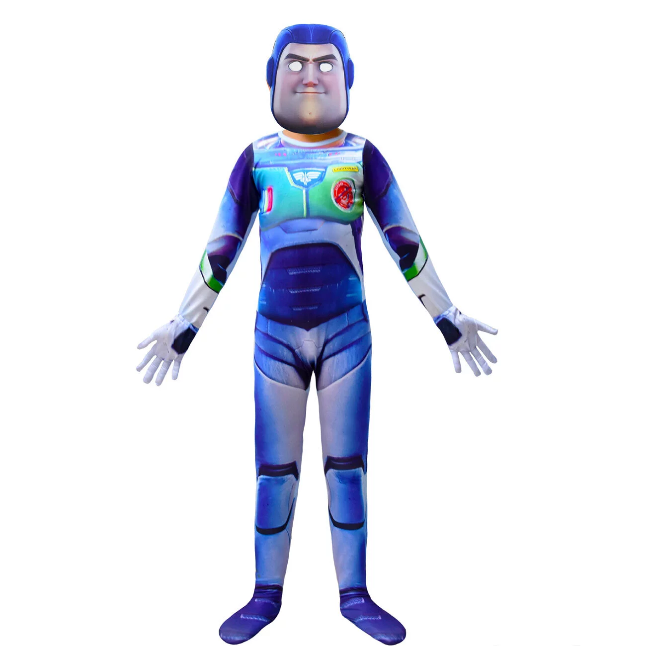 Kids Onesie Buzz Lightyear Costume Jumpsuit for Boys Aged 5-10T with Mask Halloween Cosplay