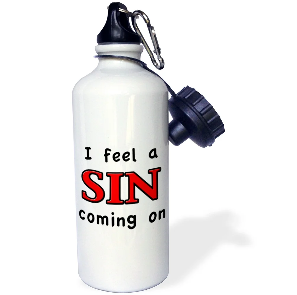 I feel a sin coming on 21 oz Sports Water Bottle wb-159639-1