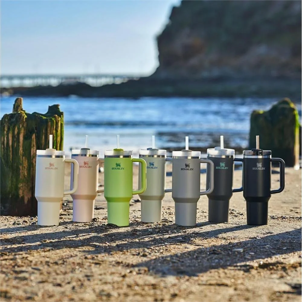 Stanley Quencher H2.0 FlowState Stainless Steel Vacuum Insulated Tumbler with Lid and Straw - 40OZ Black