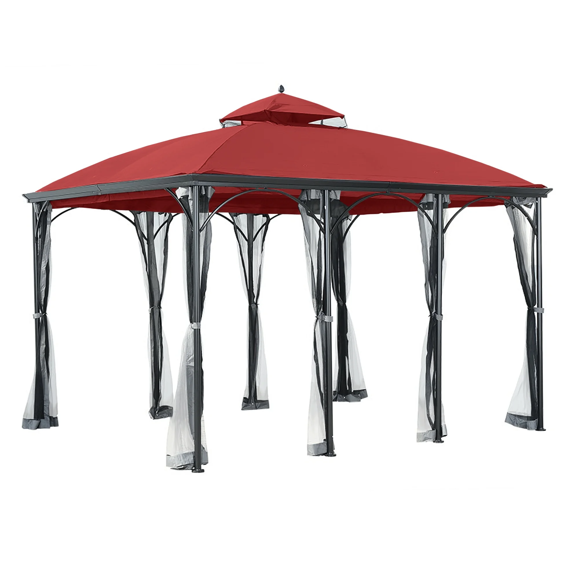 Garden Winds Replacement Canopy Top Cover for the Somerset Gazebo - Cinnabar