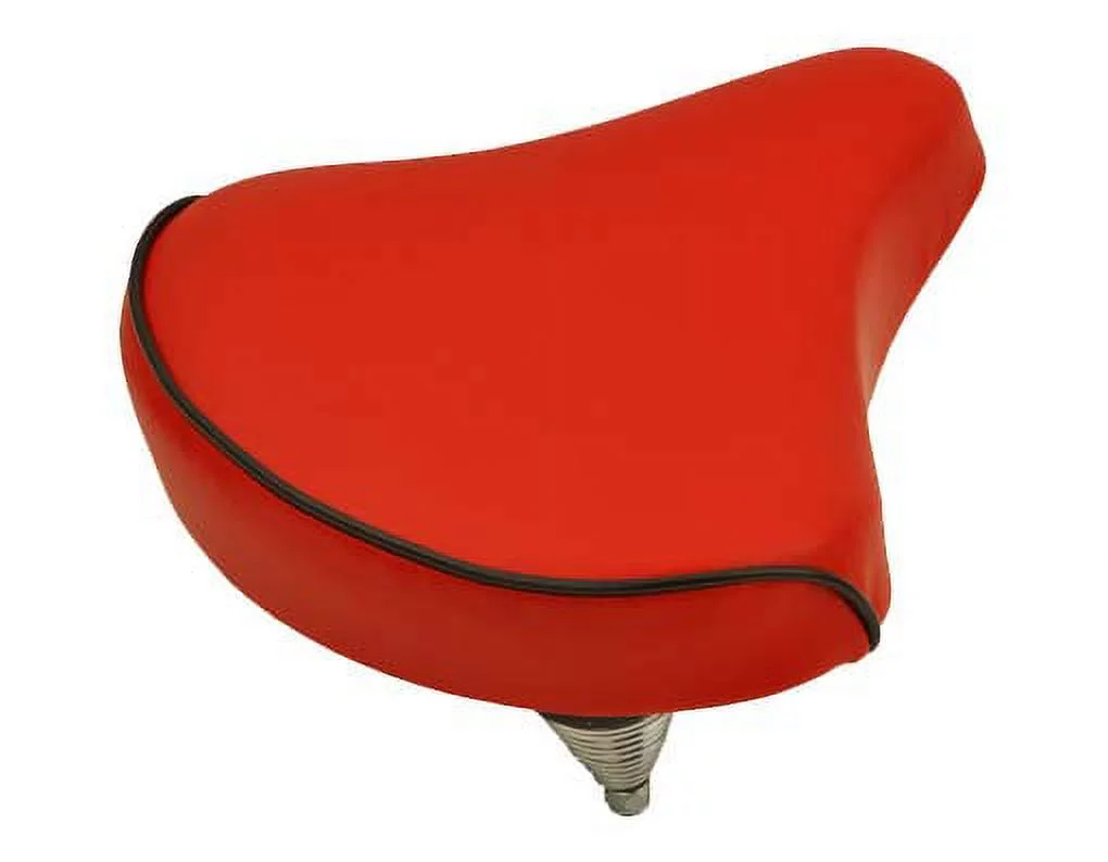 Alta Beach Cruiser Vinyl Bike Saddle, Multiple Colors. (Red)