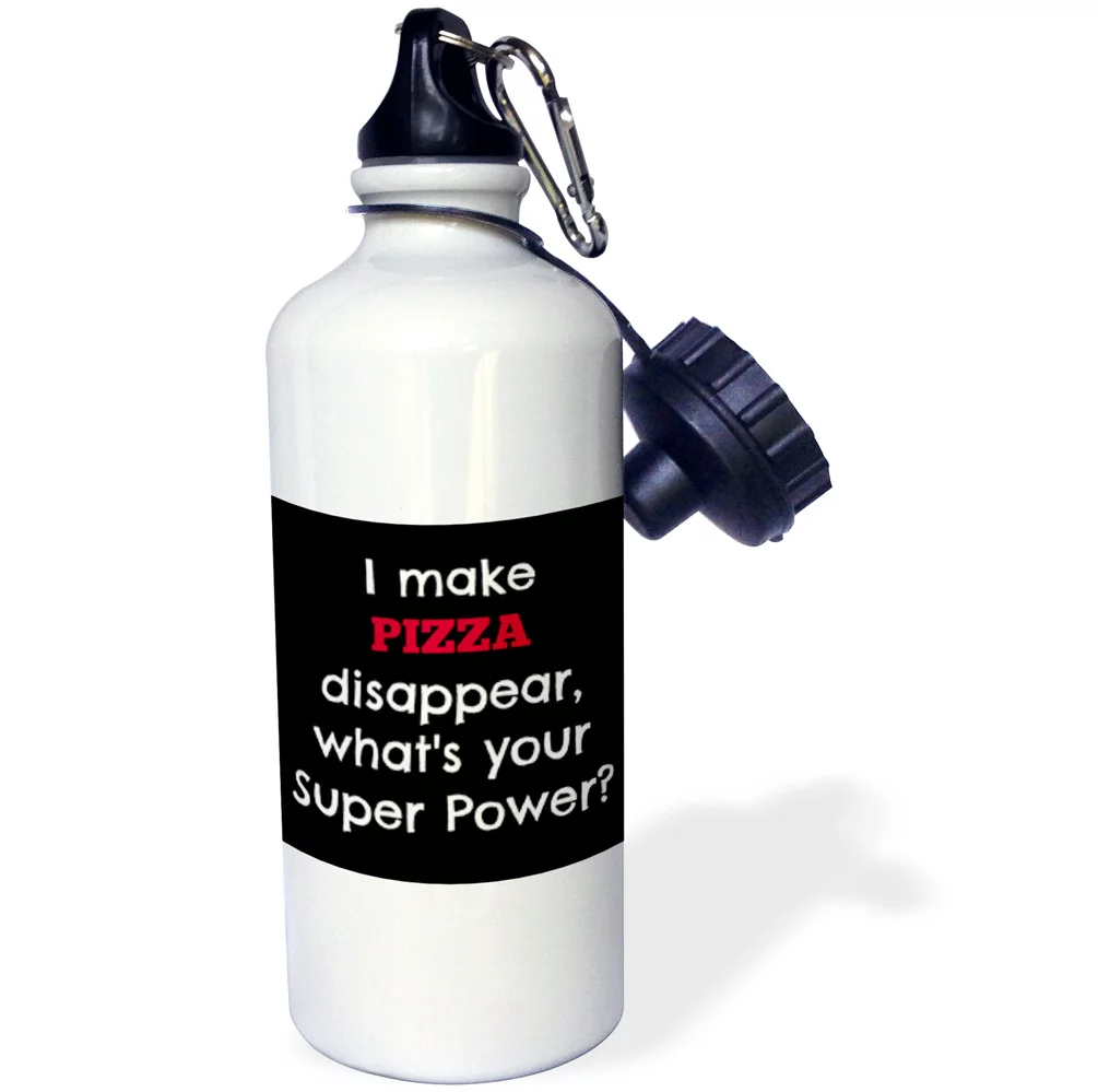 I make pizza disappear whats your super power 21 oz Sports Water Bottle wb-214435-1